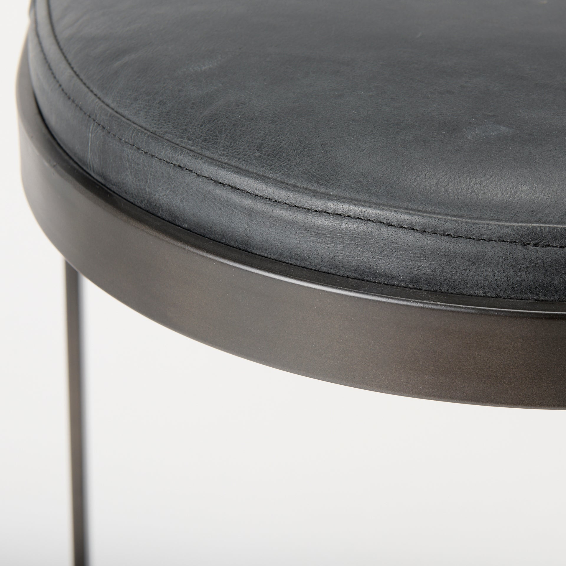Tyson Black Leather Counter Stool | Calgary Furniture Store