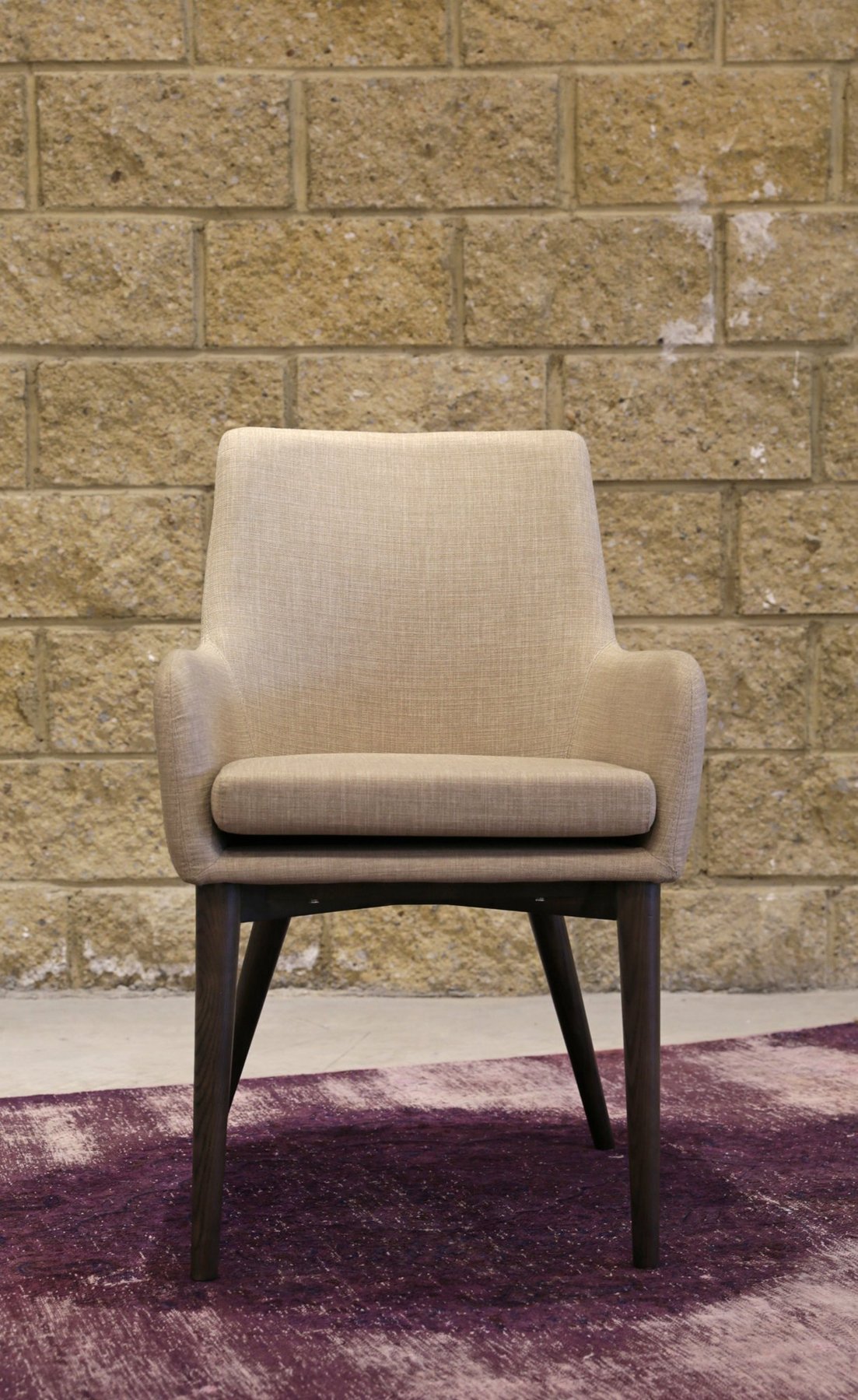 Rose Dining Arm Chair - Beige | Calgary's Furniture Store | Calgary Dining Chairs