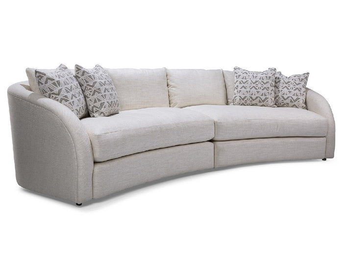 🇨🇦 2239 Custom Fabric Curved Sofa | Calgary Furniture Store
