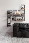 Dandhi Wine Rack 6 Bottles with glass holder - Type D | Calgary Furniture Store