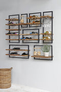 Dandhi Wine Rack 6 Bottles with glass holder - Type D | Calgary Furniture Store