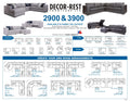 3900 Decor-rest Leather Sectional Without Storage, Made in Canada 🇨🇦 | Calgary's Furniture Store | Calgary Sectionals