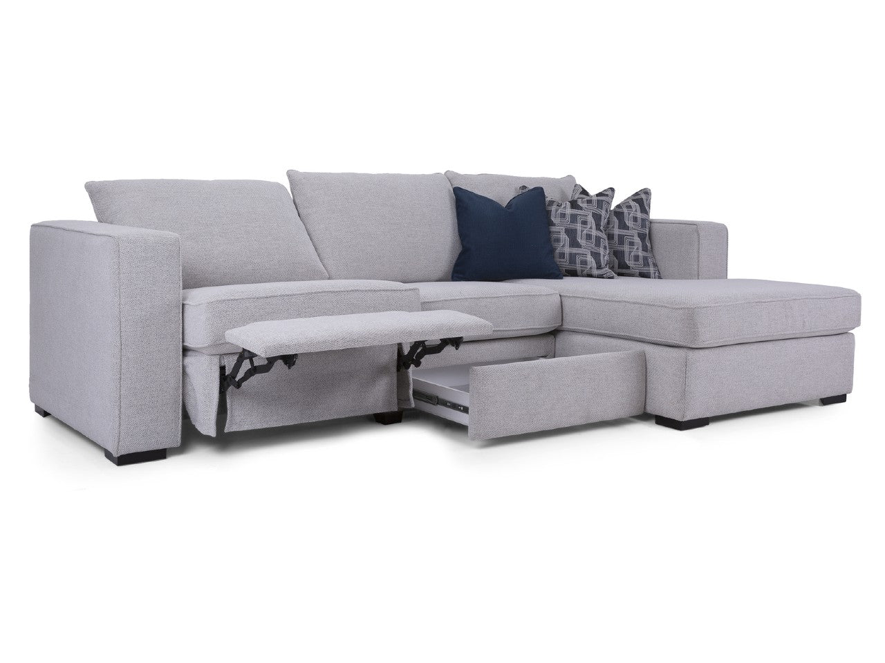 Custom sectional sofa with recliner sale