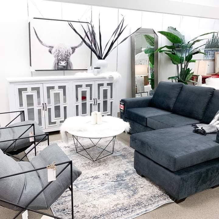 Leonidas Grey Accent Chair | Calgary Furniture Store