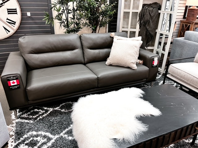🇨🇦 3030 Custom Leather Sofa | Calgary Furniture Store