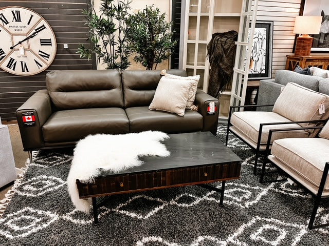 🇨🇦 3030 Custom Leather Sofa | Calgary Furniture Store