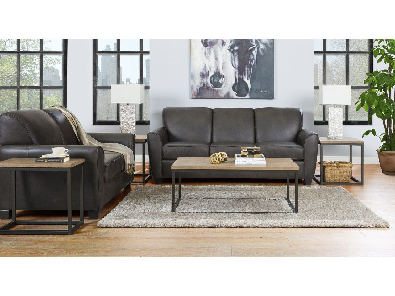 🇨🇦 Custom Top Grain Leather Sofa | Calgary Furniture Store