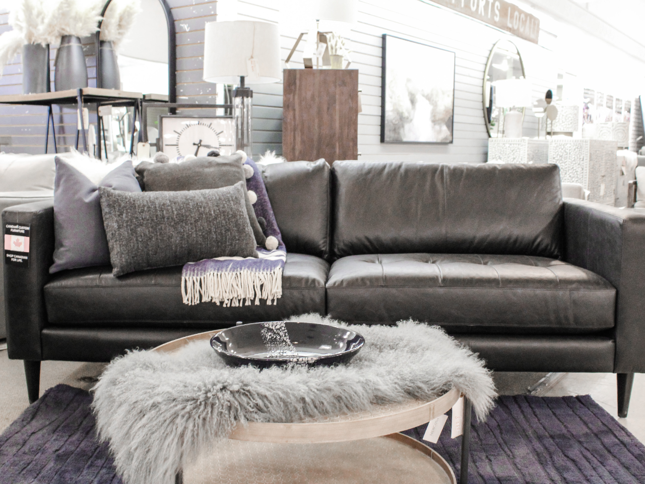 3795 Custom Top Grain Leather Sofa Showhome Furniture