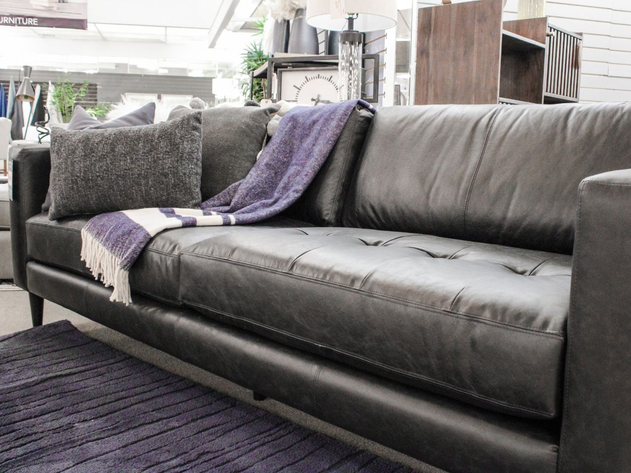 Custom Top Grain Leather Sofa 🇨🇦 | Calgary Furniture Store