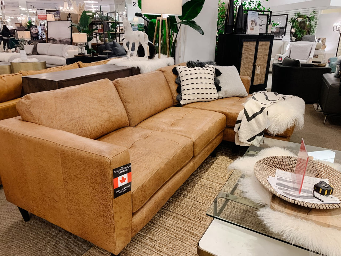 Top Grain Leather Sectional 🇨🇦 | Calgary Furniture Store