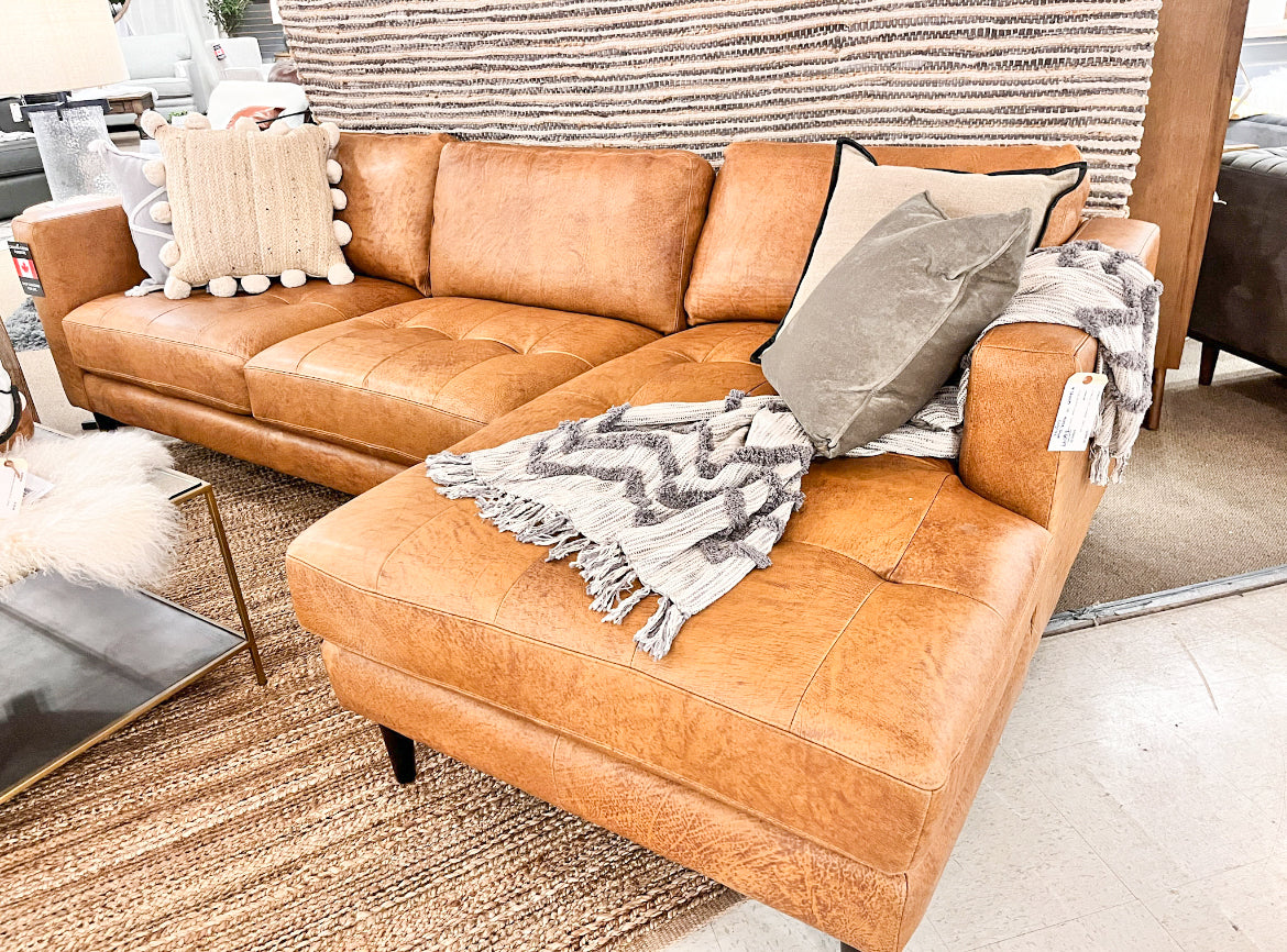 Top Grain Leather Sectional 🇨🇦 | Calgary Furniture Store