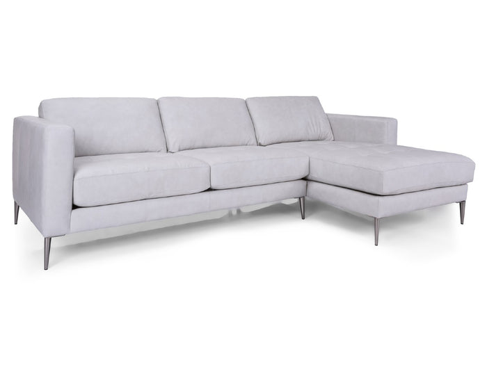 3795 Gray Leather Sectional 🇨🇦 | Calgary Furniture Store