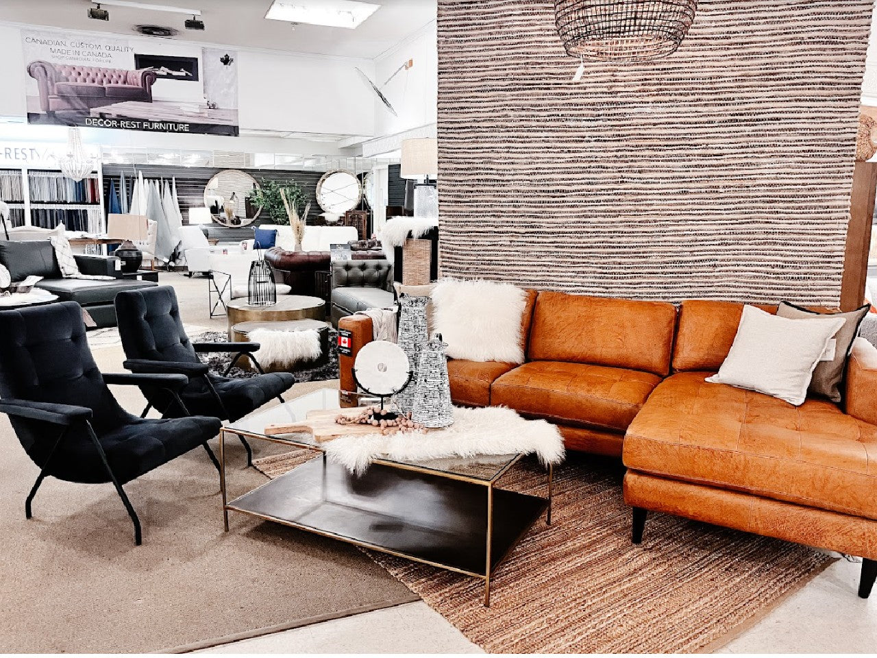 Top Grain Leather Sectional 🇨🇦 | Calgary Furniture Store