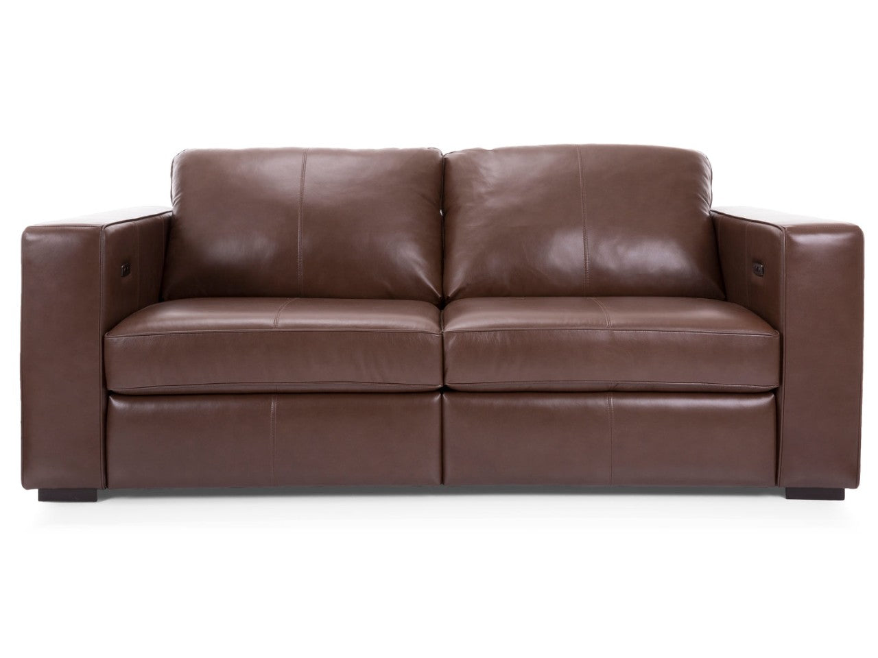 🇨🇦 Custom Top Grain Leather Sofa with Power Recliner | Calgary Furniture Store