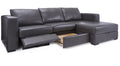 3900J Power Recliner Leather Sectional with Storage by Decor-Rest, Made in Canada 🇨🇦 | Calgary Furniture Store