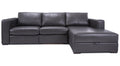 3900 Black Leather Sofa Chaise Recliner by Decor Rest, Made in Canada 🇨🇦 | Calgary's Furniture Store | Calgary Sectionals