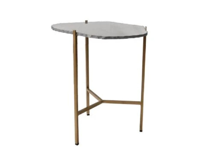Arizona Desert Grey Slate / Gold Frame Accent Table | Calgary Furniture Store