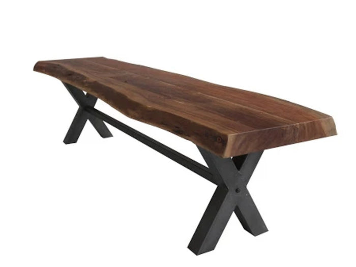 Acacia Forest Solid Wood Live Edge Bench (61" 73" 88") | Calgary Furniture Store
