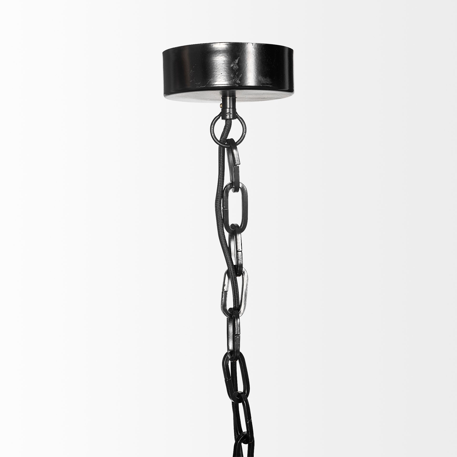 Antigon II Five Bulb Chandelier - Black Metal and Glass | Calgary Furniture Store