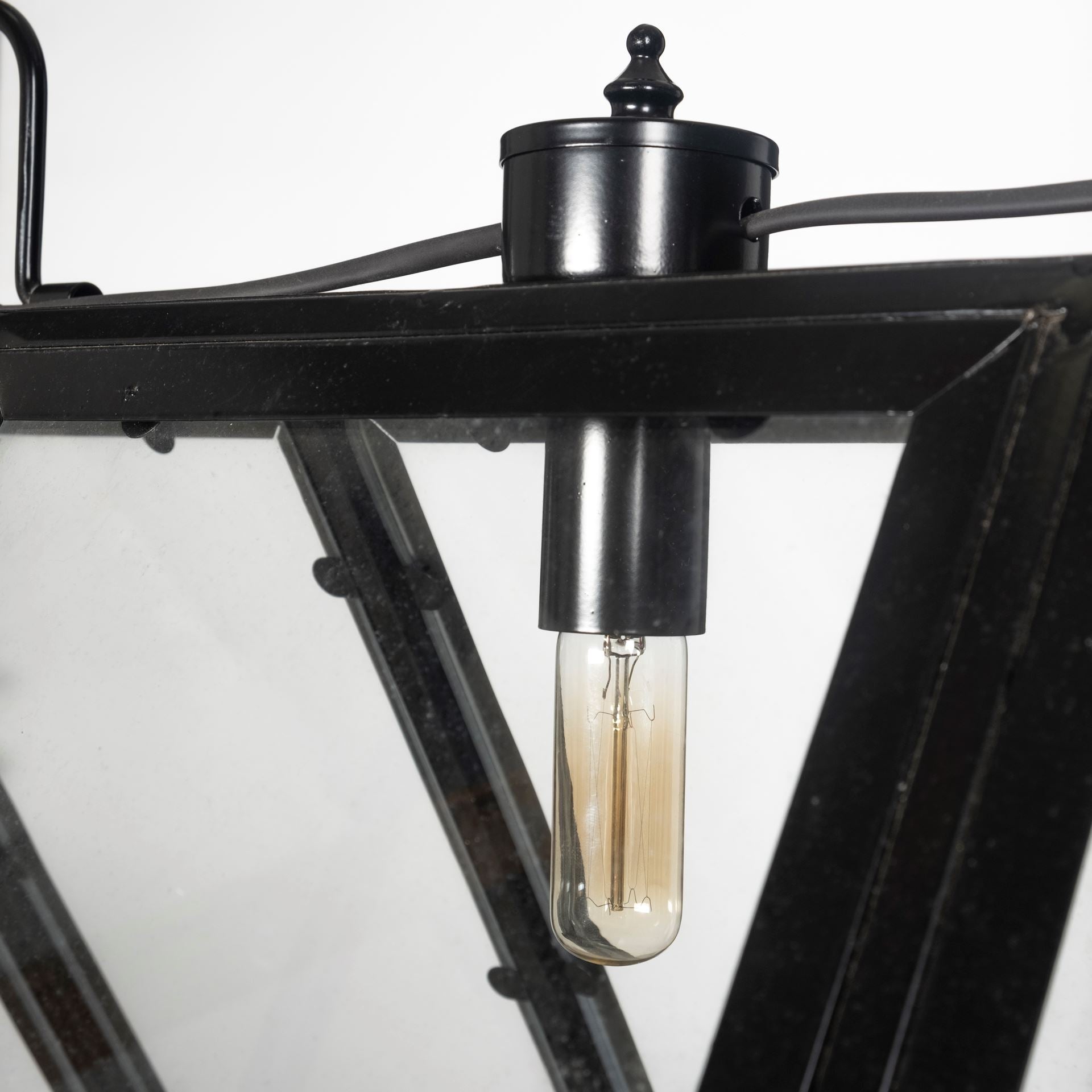 Antigon II Five Bulb Chandelier - Black Metal and Glass | Calgary Furniture Store