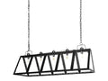 Antigon II Five Bulb Chandelier - Black Metal and Glass | Calgary Furniture Store
