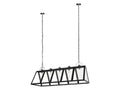 Antigon II Five Bulb Chandelier - Black Metal and Glass | Calgary Furniture Store