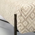 Avery II Metal Base Accent Bench - Off White Upholstered Seat | Calgary Furniture Store