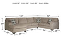 Ballinasloe Platinum Sectional | Calgary Furniture Store