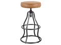 Bowlar Bar Stool Leather in Cognac Leather | Calgary's Furniture Store | Calgary Bar Stools