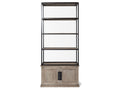 Braxton II Three Shelf Shelving Unit - Light Brown Wood | Calgary's Furniture Store | Calgary Storage Organizers