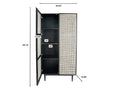 Cane Bookcase With Full Doors | Calgary Furniture Store