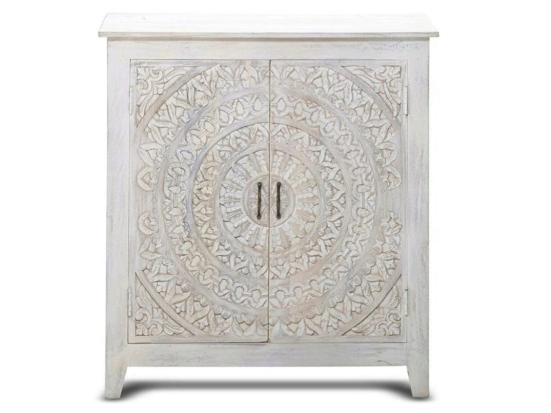 Carved Lace 2 Door Cabinet | Calgary Furniture Store