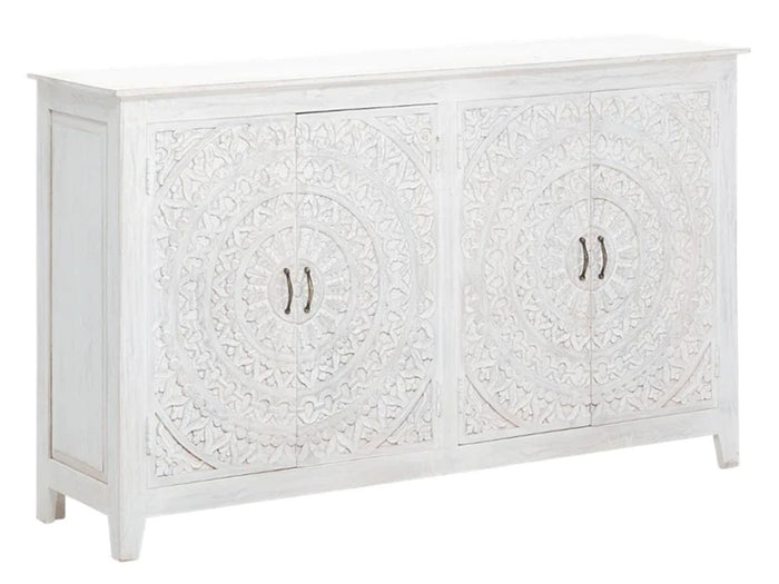 Carved Lace 4 Door Sideboard | Calgary Furniture Store