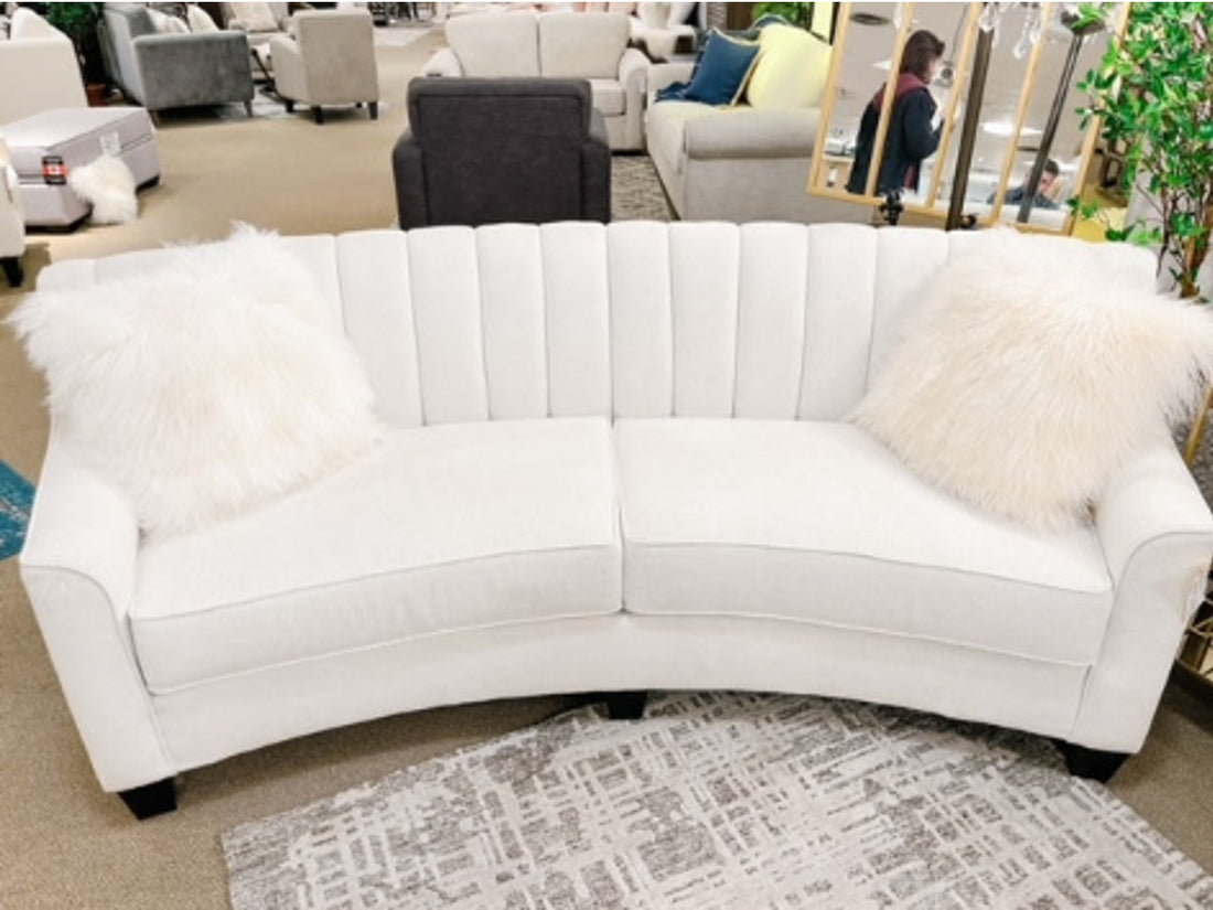 🇨🇦 Chanel Custom Curved Sofa - Calgary Furniture Store