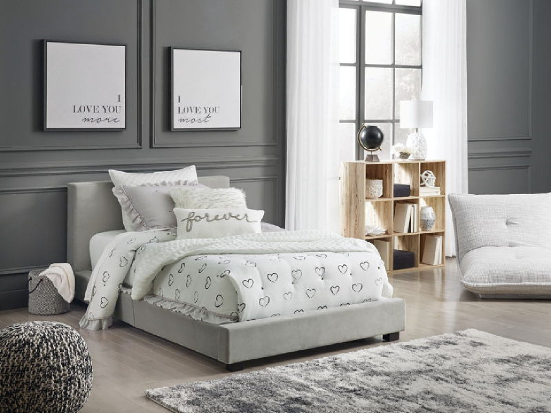 Chesani Gray Twin Uph Kids Bed | Calgary Furniture Store
