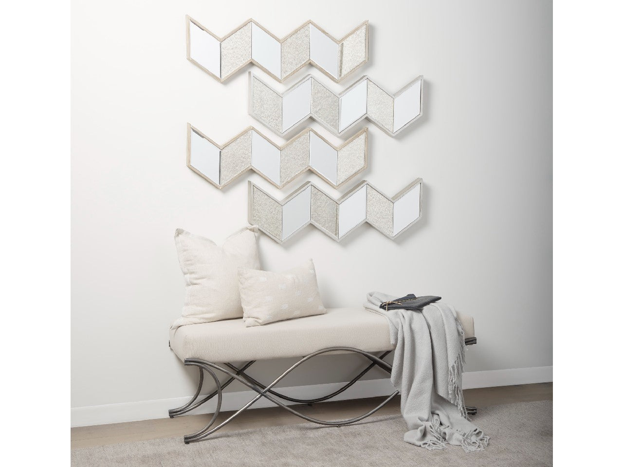 Cheveronna Mirror - Silver | Calgary Furniture Store