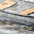 Creekside Diptych Boats Original Hand Painted on Wood Oil Painting | Calgary Furniture Store