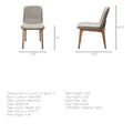 David Dining Chair - Grey Fabric/Brown Wood Base | Calgary Furniture Store