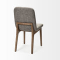 David Dining Chair - Grey Fabric/Brown Wood Base | Calgary Furniture Store