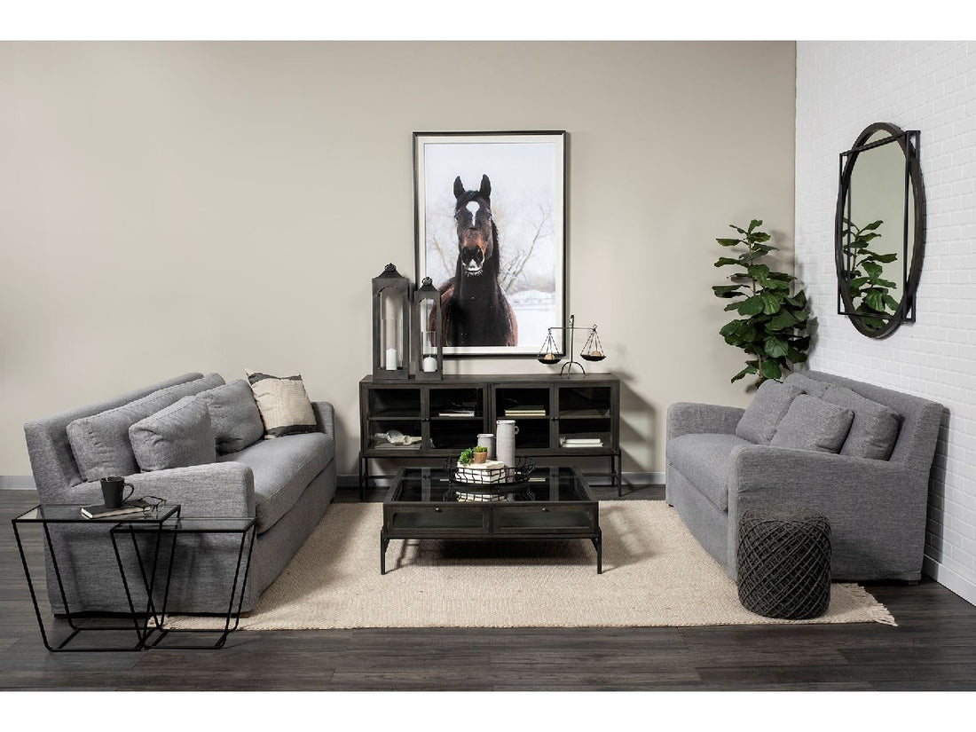 Denly Castlerock Gray Loveseat | Calgary Furniture Store