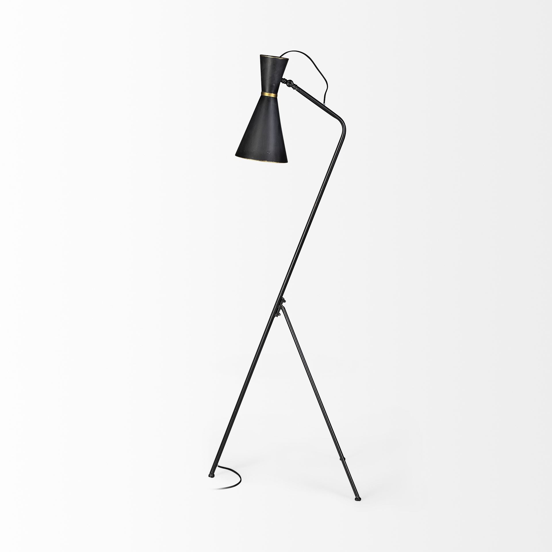 Eris III Metal Cone Shade Floor Lamp | Calgary Furniture Store