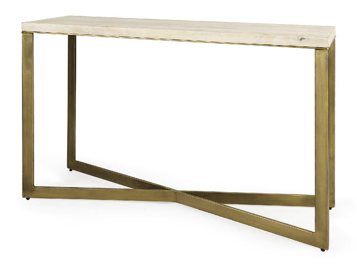 Faye Console Table- Gold Metal | Calgary Furniture Store