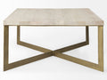 Faye Light Gold Square Coffee Table | Calgary Furniture Store