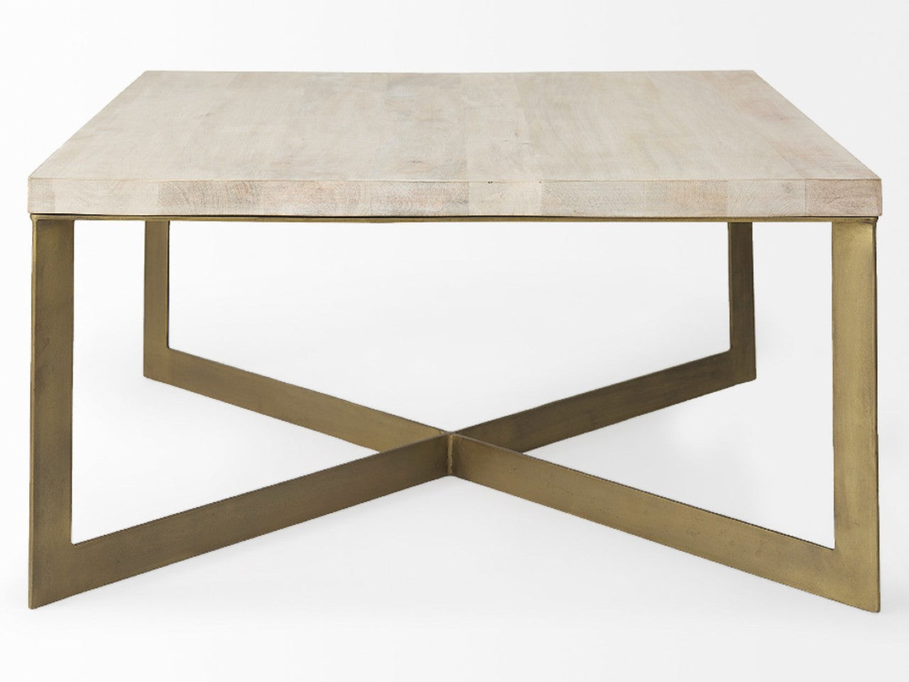 Faye Light Gold Square Coffee Table | Calgary Furniture Store