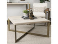 Faye Light Gold Square Coffee Table | Calgary Furniture Store