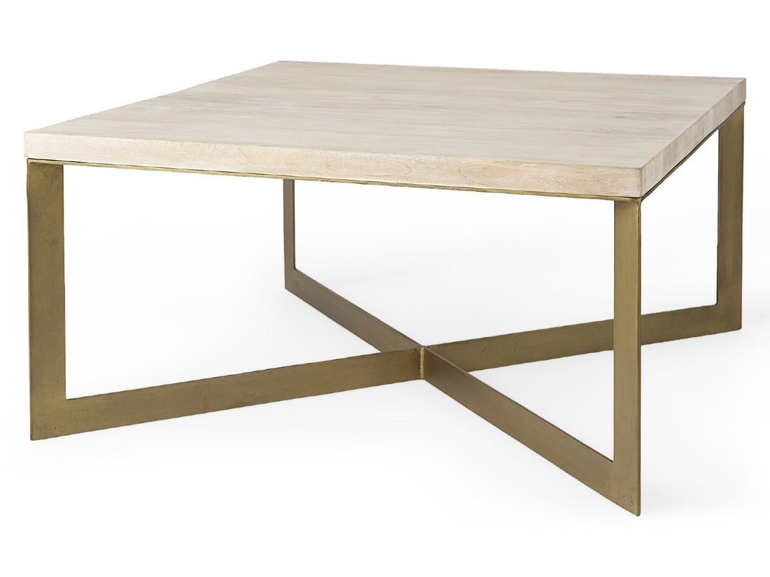 Faye Light Brown Square Coffee Table | Calgary Furniture Store