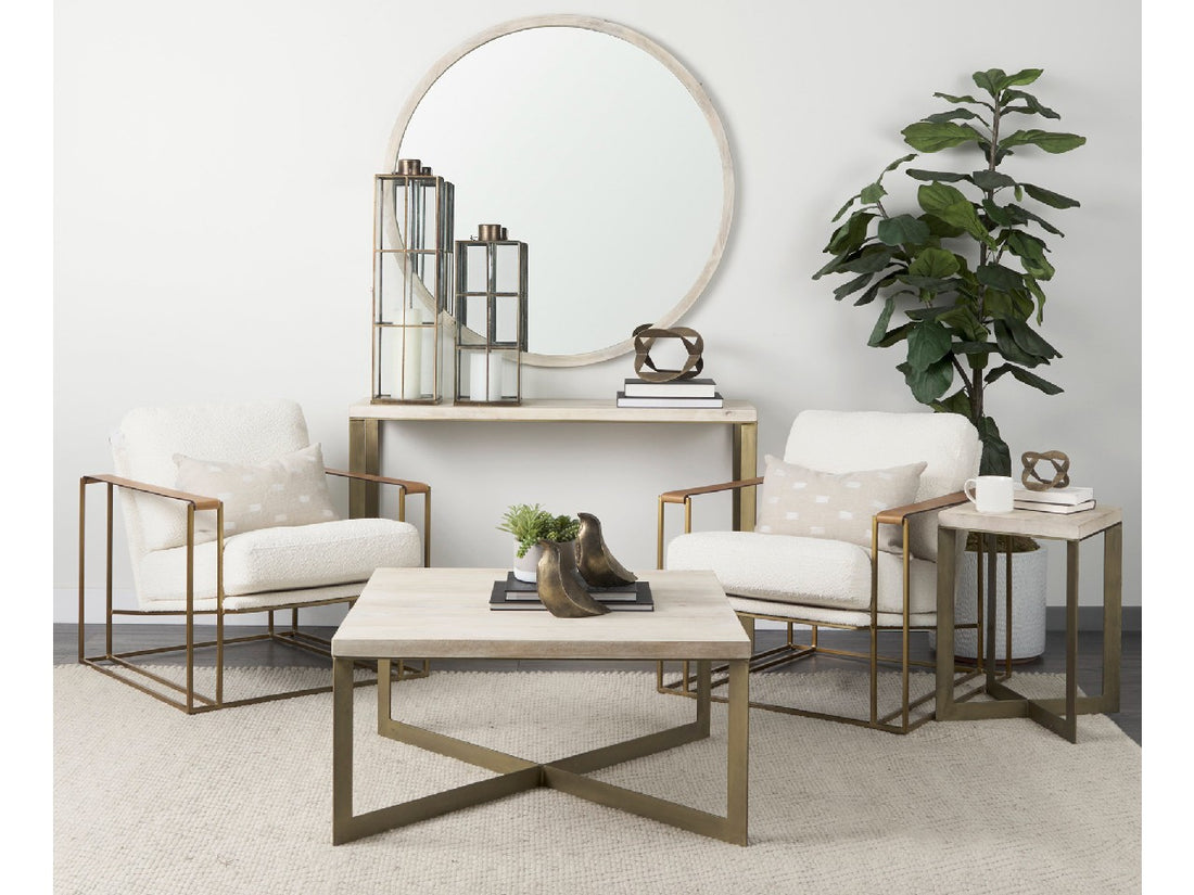 Faye Light Brown Square Coffee Table | Calgary Furniture Store