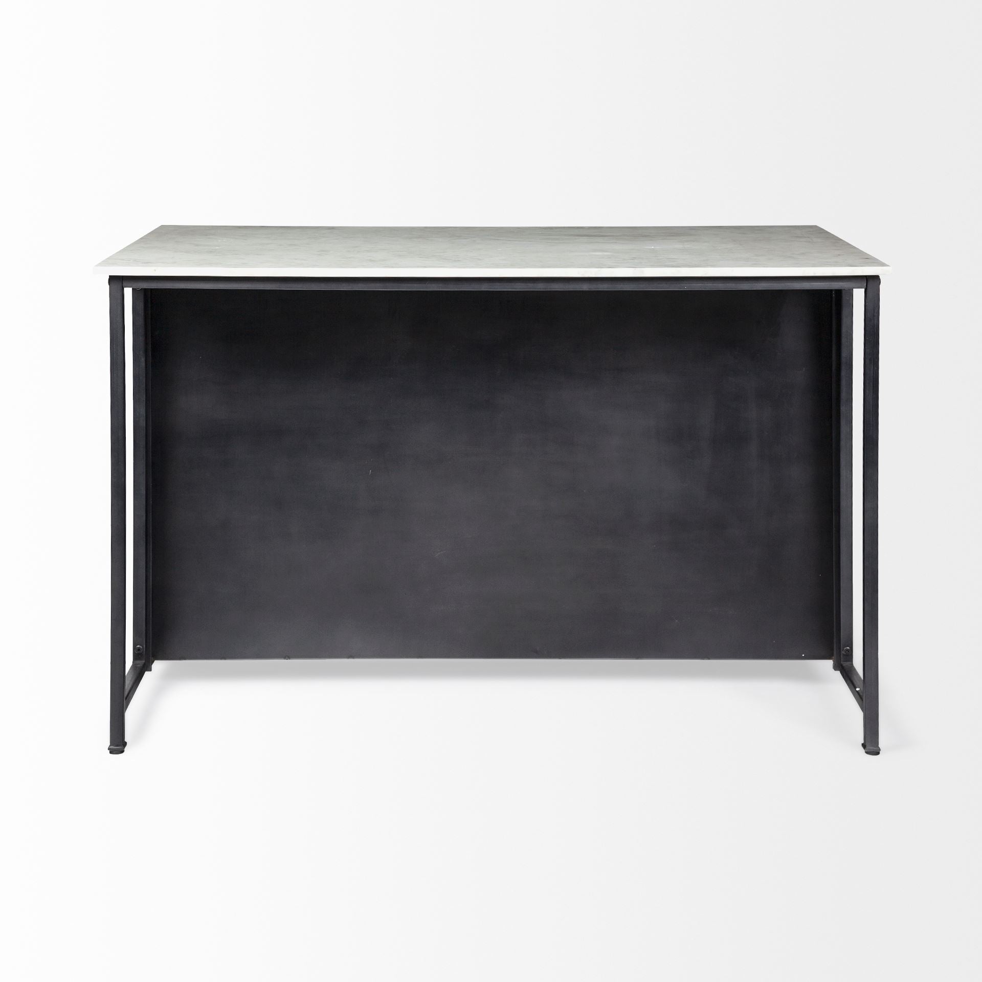 Fieri Four Drawer Kitchen Island - White Marble Top | Calgary Furniture Store
