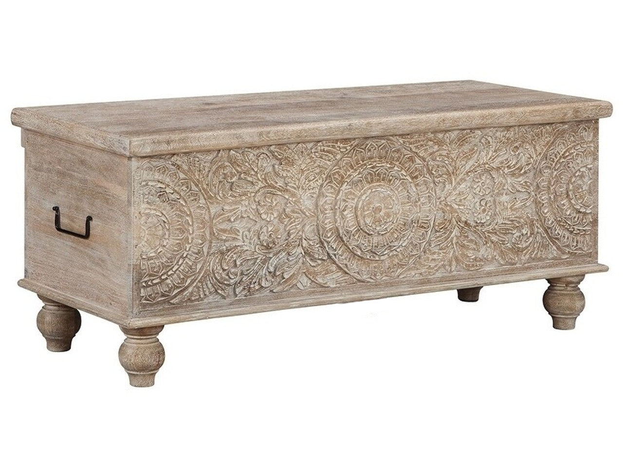 Fossil Beige Storage Bench | Calgary Furniture Store