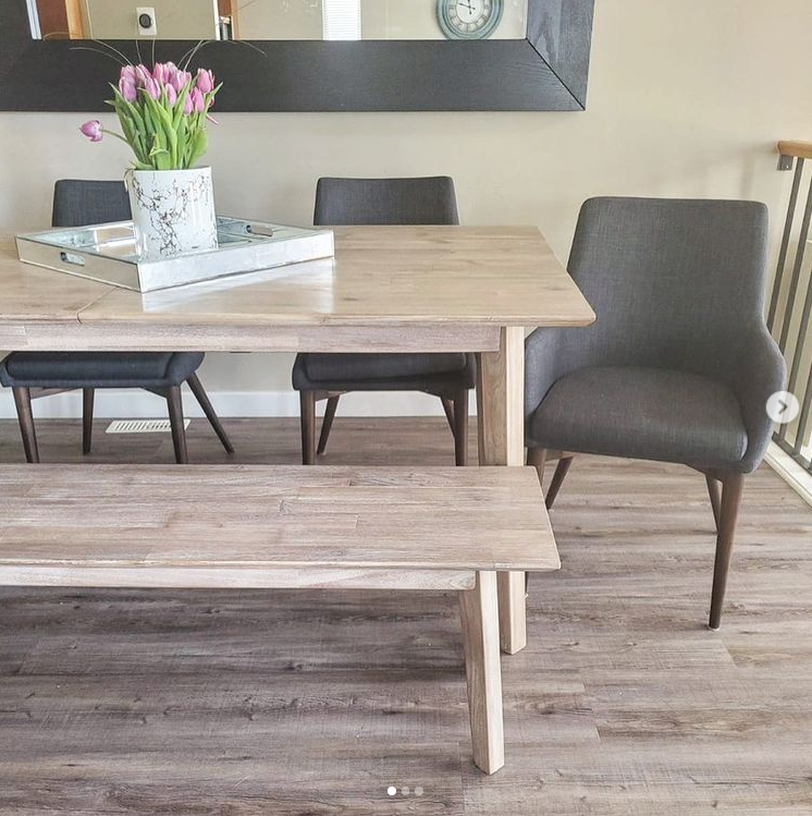 Ruth Modern Solid Wood Extension Dining Table | Calgary Furniture Store
